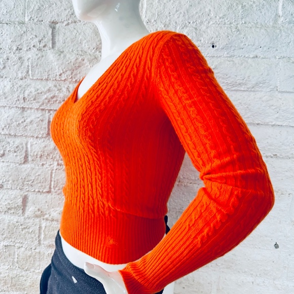 Burberry sweater orange cashmere size S - Picture 6 of 8